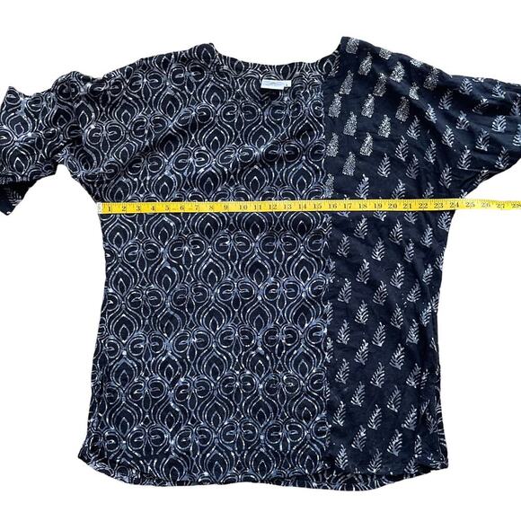 Dignity Not Charity Womens Large Blue Tunic Blouse Long Sleeve Lightweight - Picture 6 of 9